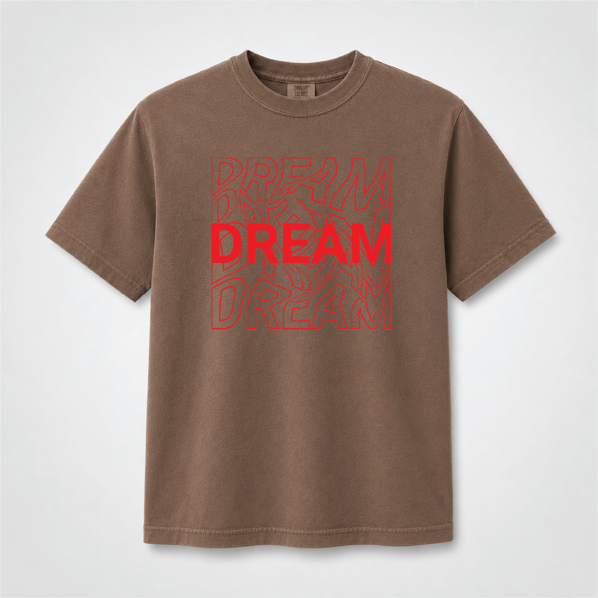 Dream Repeated Typography Minimalist Graphic Tee