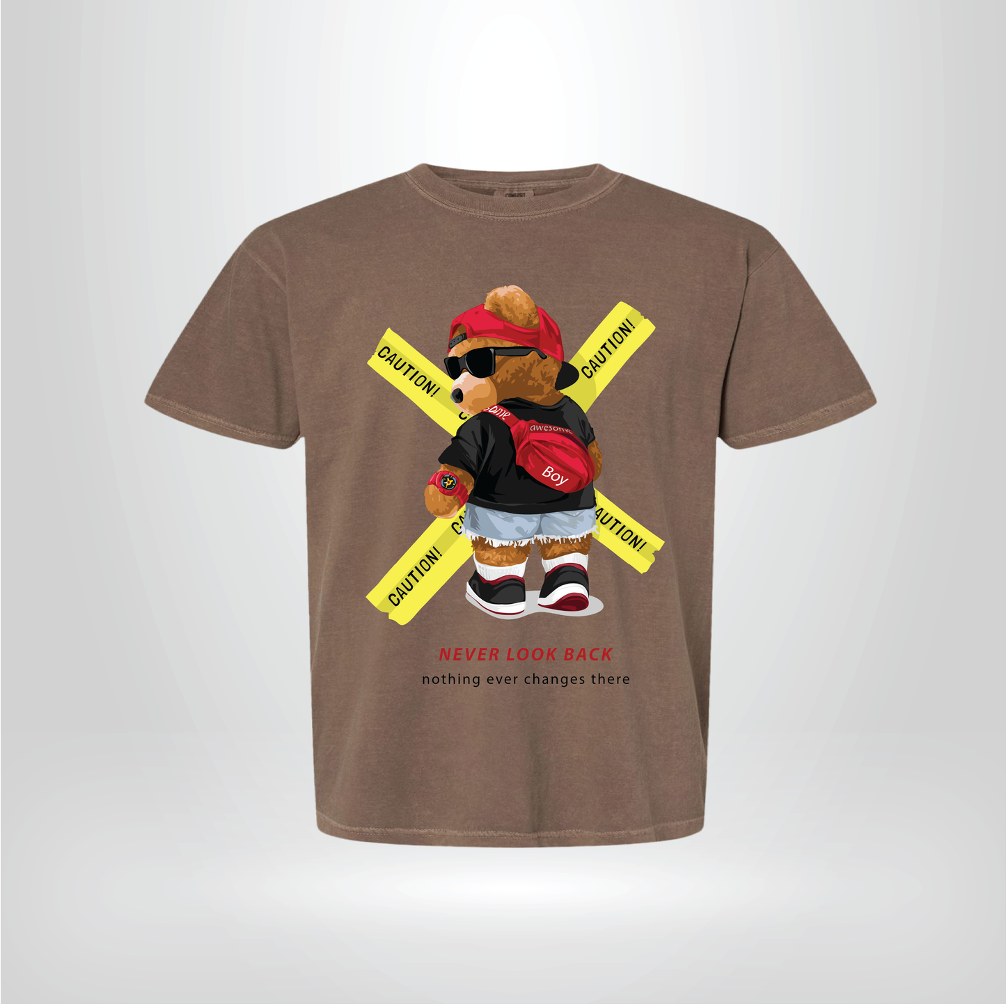 Teddy Bear Shirt – Never Look Back Graphic Tee