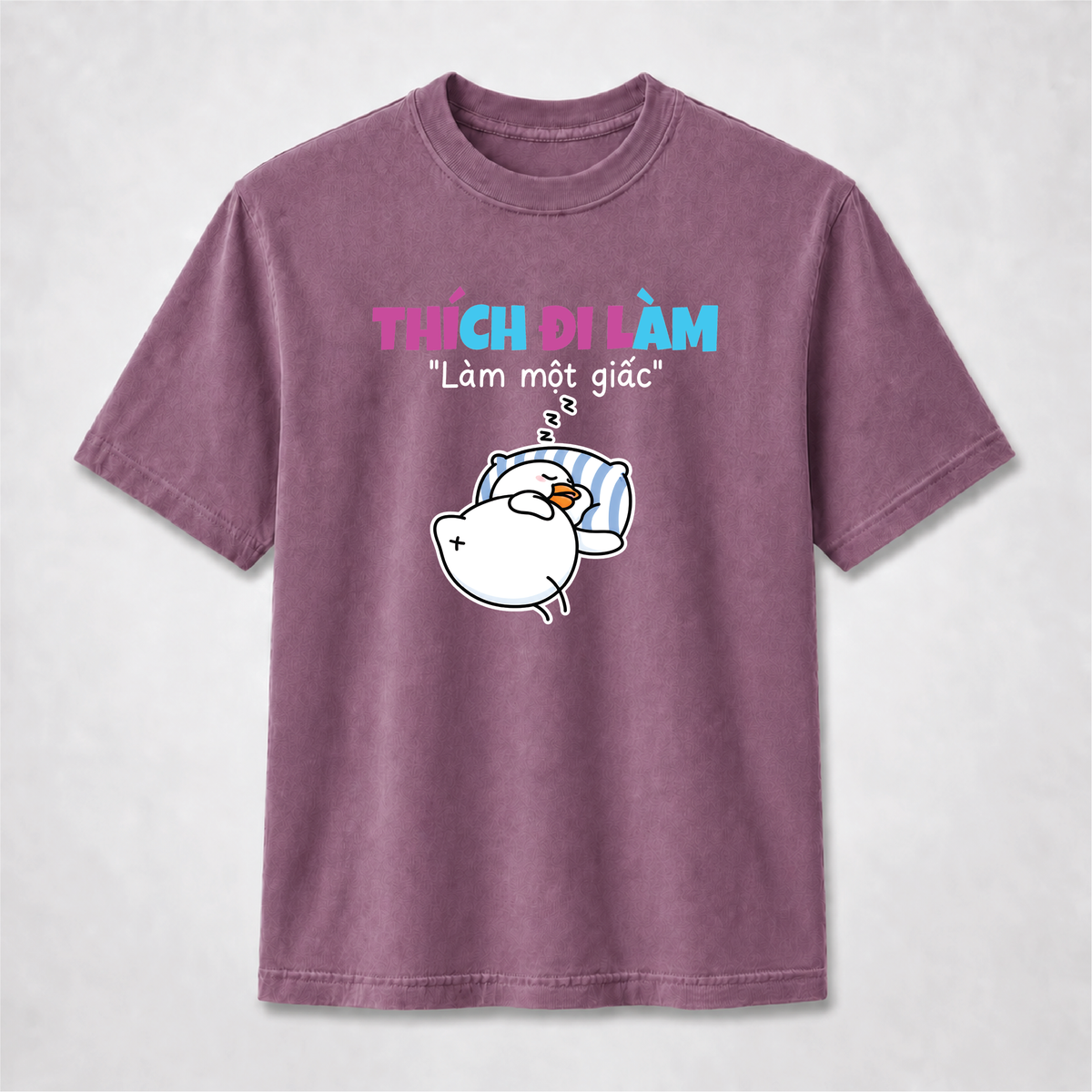 Thích Đi Làm – Làm Một Giấc Funny Sleeping Duck Graphic Tee