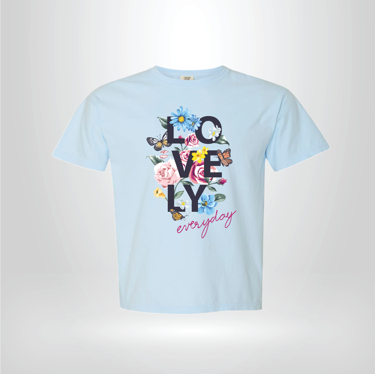 Romantic Floral “LOVE” Tee – Casual Gift for Her