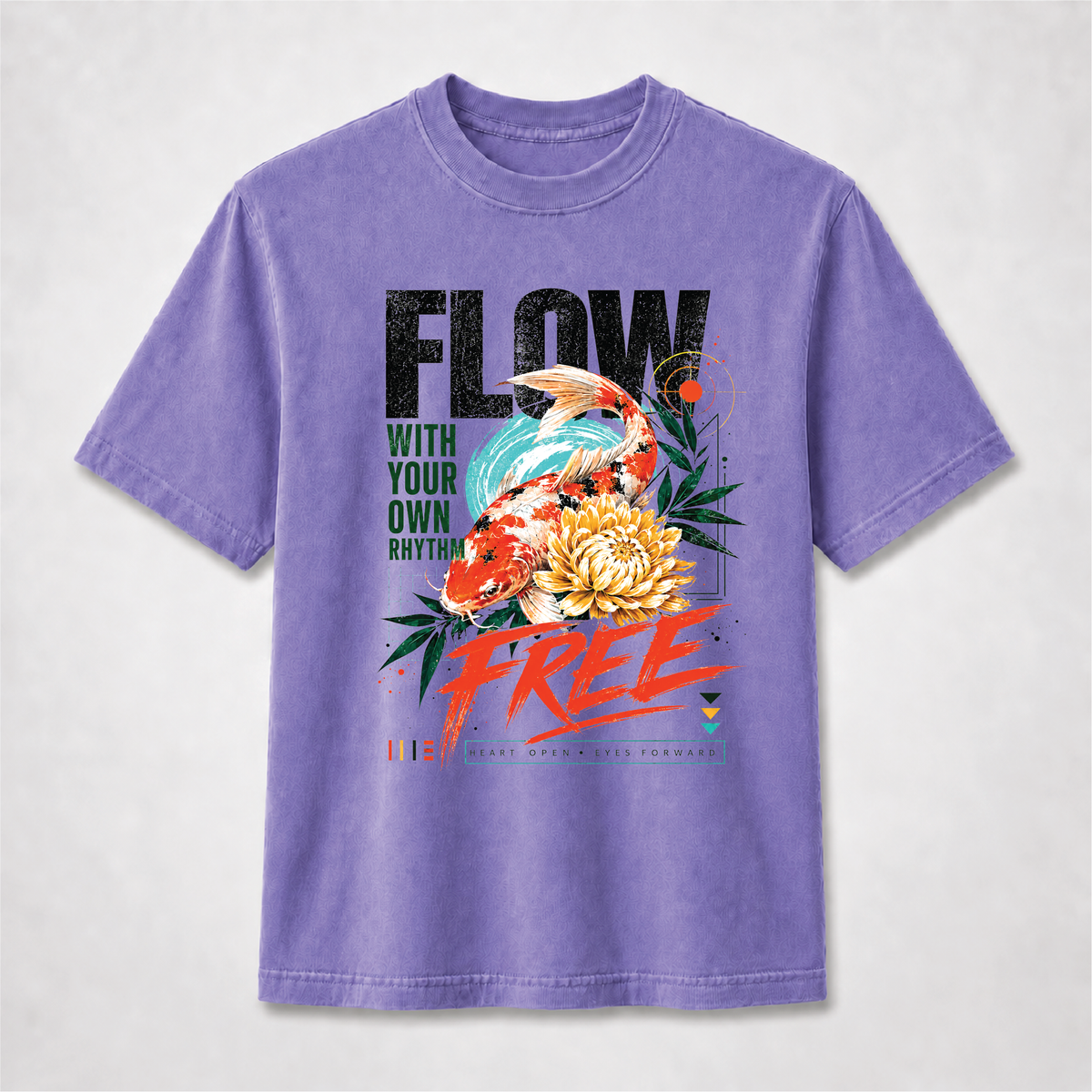 Koi Fish Graphic Tee – Flow Free Zen Shirt