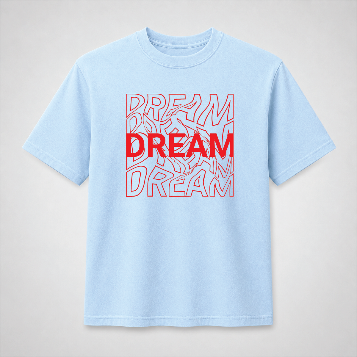 Dream Repeated Typography Minimalist Graphic Tee