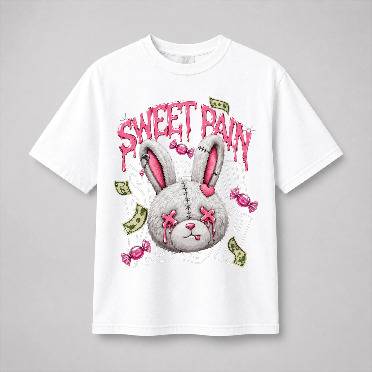 Sweet Pain Gothic Bunny T-Shirt – Creepy Cute Candy Rabbit Graphic Tee