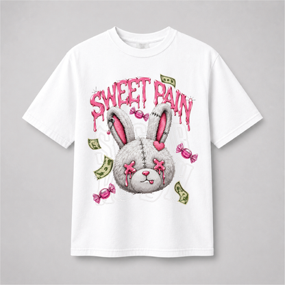 Sweet Pain Gothic Bunny T-Shirt – Creepy Cute Candy Rabbit Graphic Tee