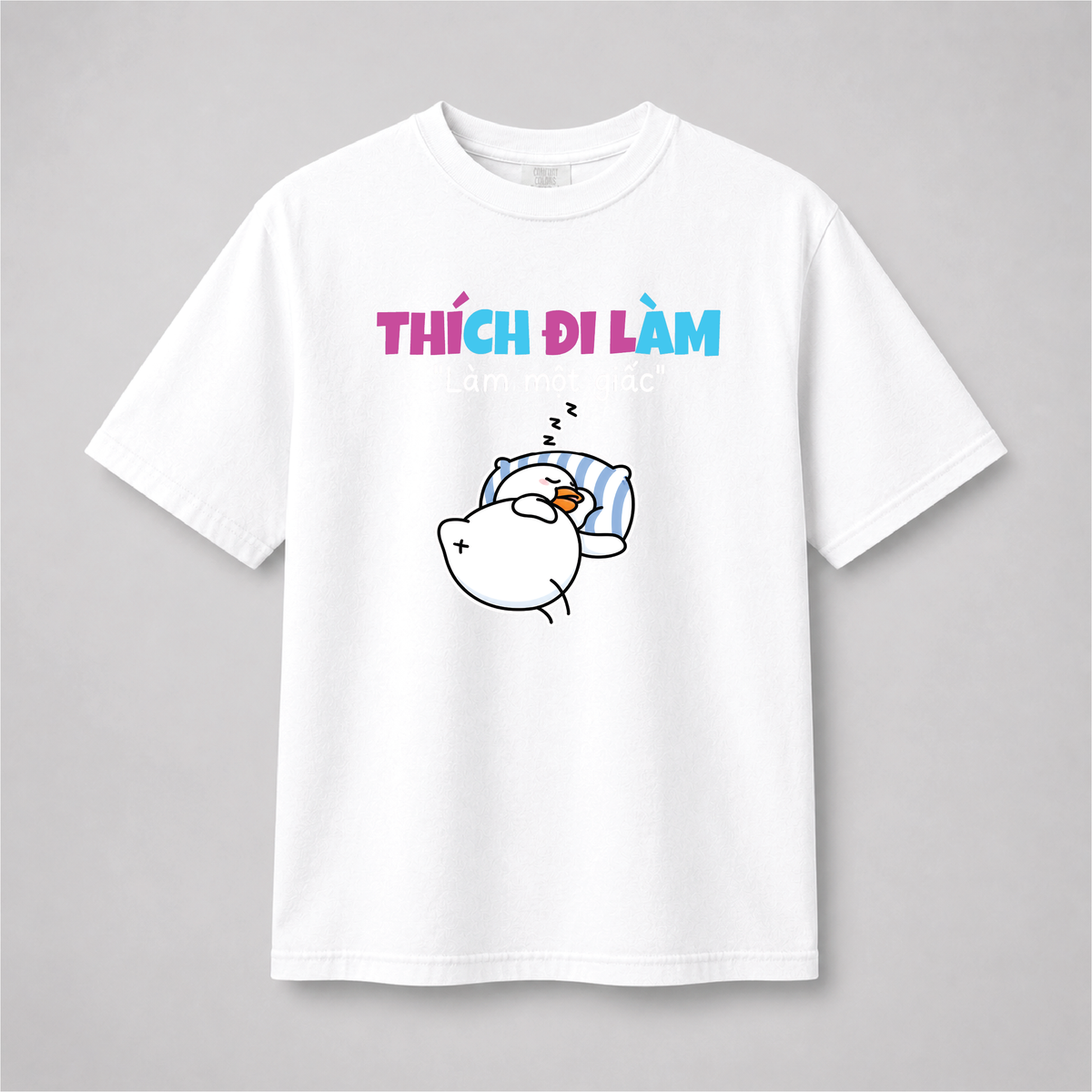 Thích Đi Làm – Làm Một Giấc Funny Sleeping Duck Graphic Tee