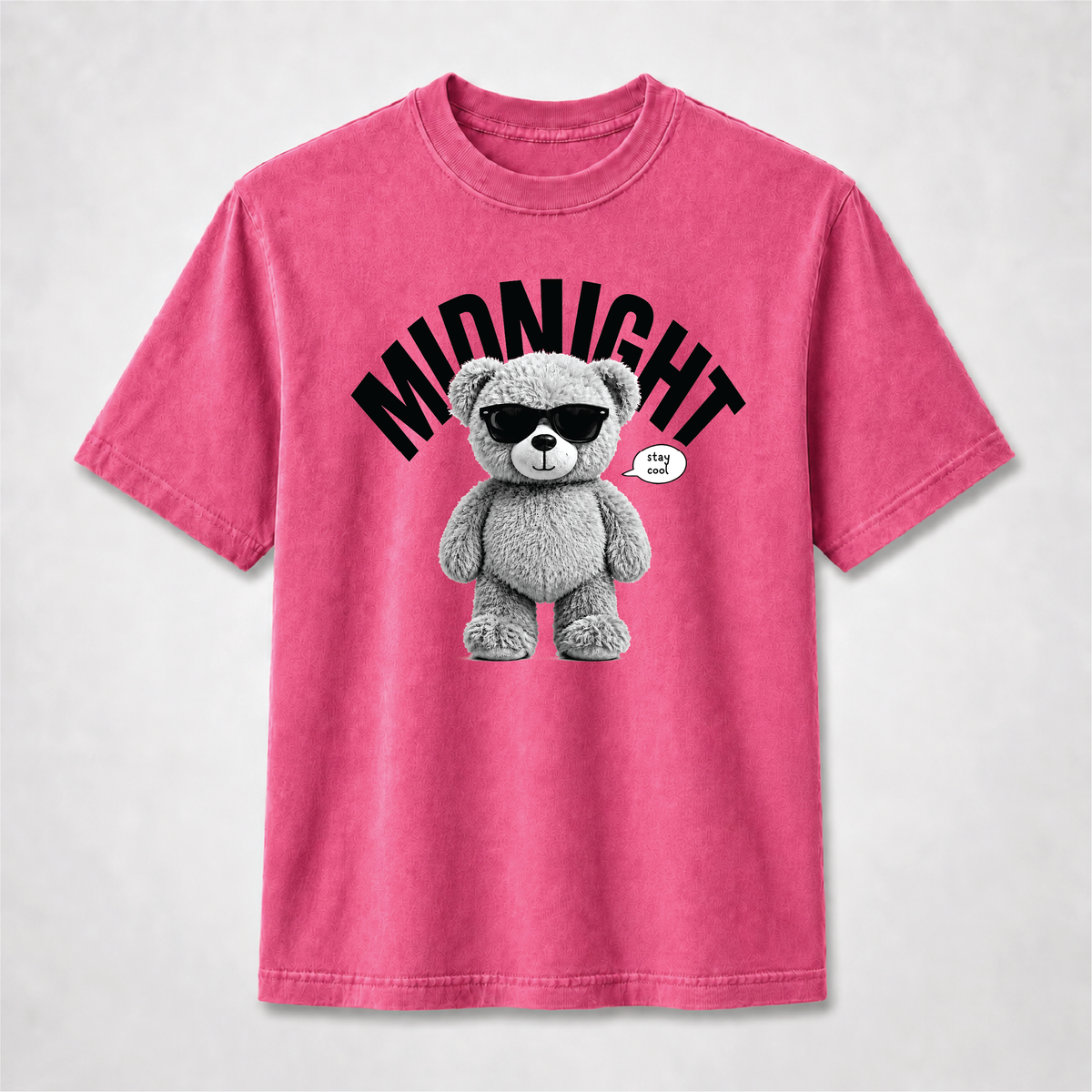 Midnight Stay Cool Teddy Bear Graphic Tee