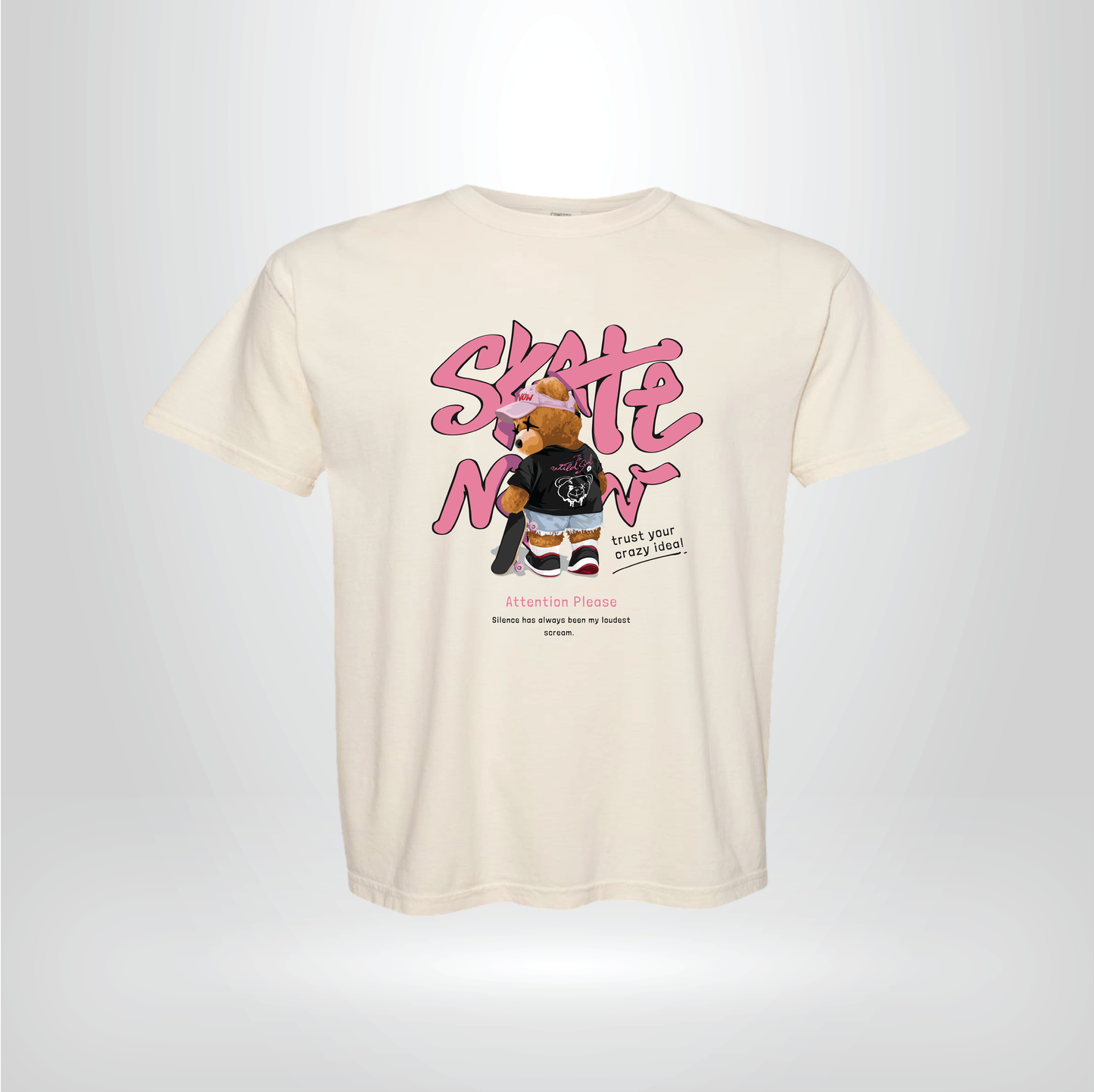 Skate Teddy Bear Shirt, Cute Streetwear Graphic Tee,Kawaii Skater Bear Gift