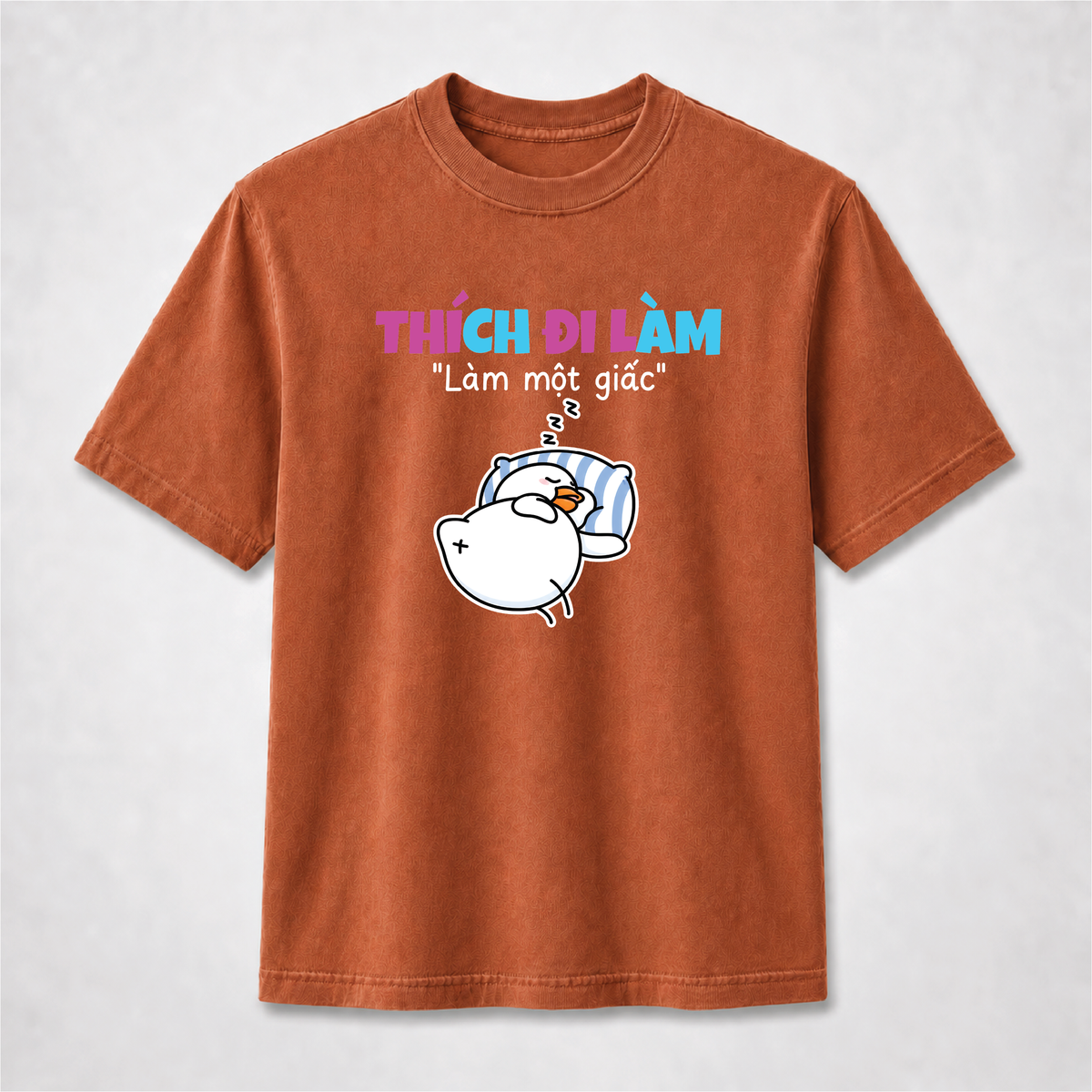 Thích Đi Làm – Làm Một Giấc Funny Sleeping Duck Graphic Tee