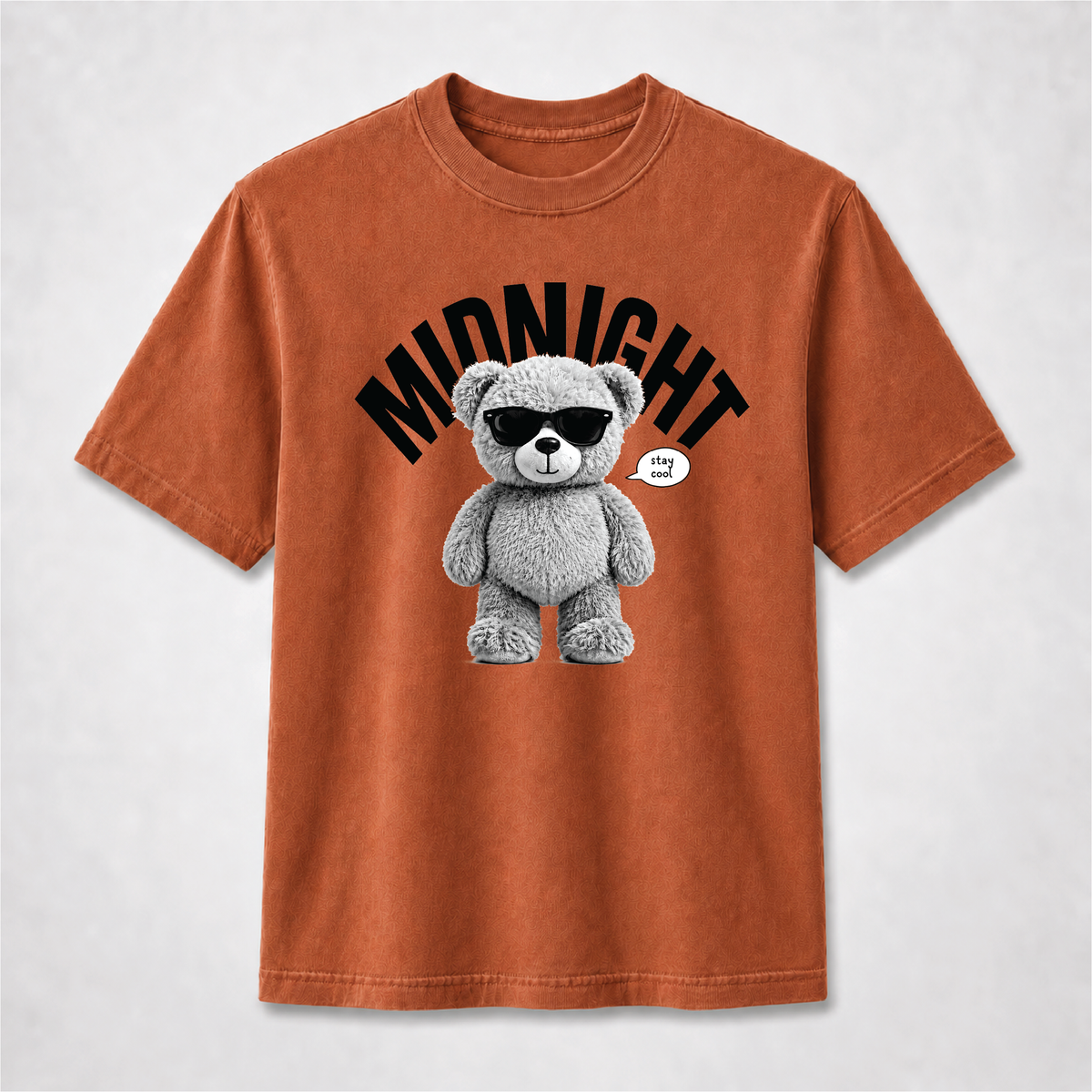 Midnight Stay Cool Teddy Bear Graphic Tee