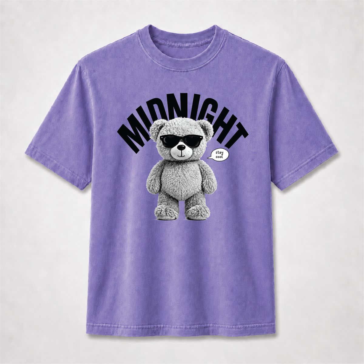 Midnight Stay Cool Teddy Bear Graphic Tee