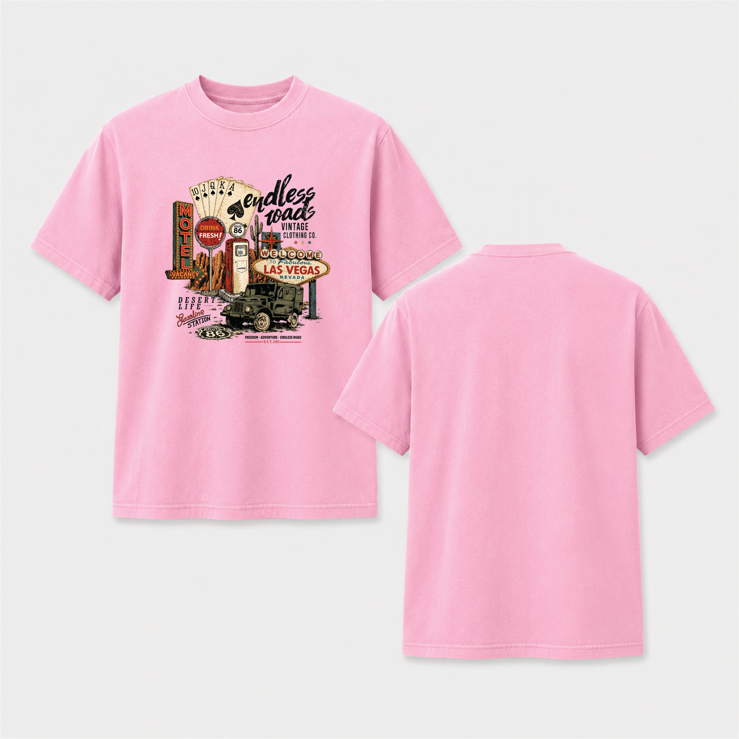Las Vegas Road Trip Shirt | Route 66 Desert Travel Tee