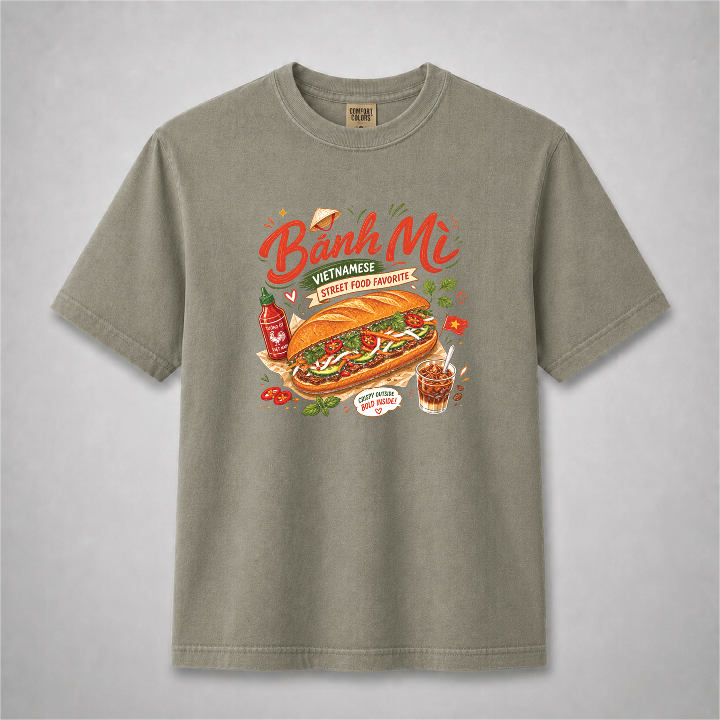 Bánh Mì Vietnamese Street Food Graphic Tee – Comfort Colors Shirt