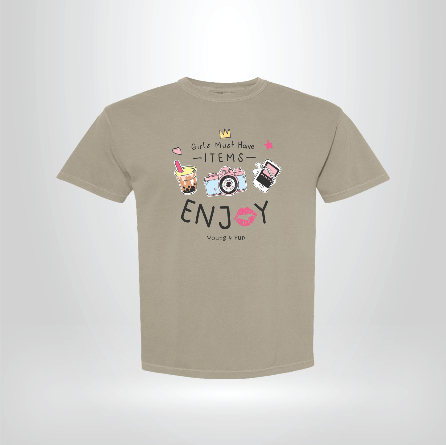 Girls Must Have Items Graphic T-Shirt – Cute Fun Unisex Tee
