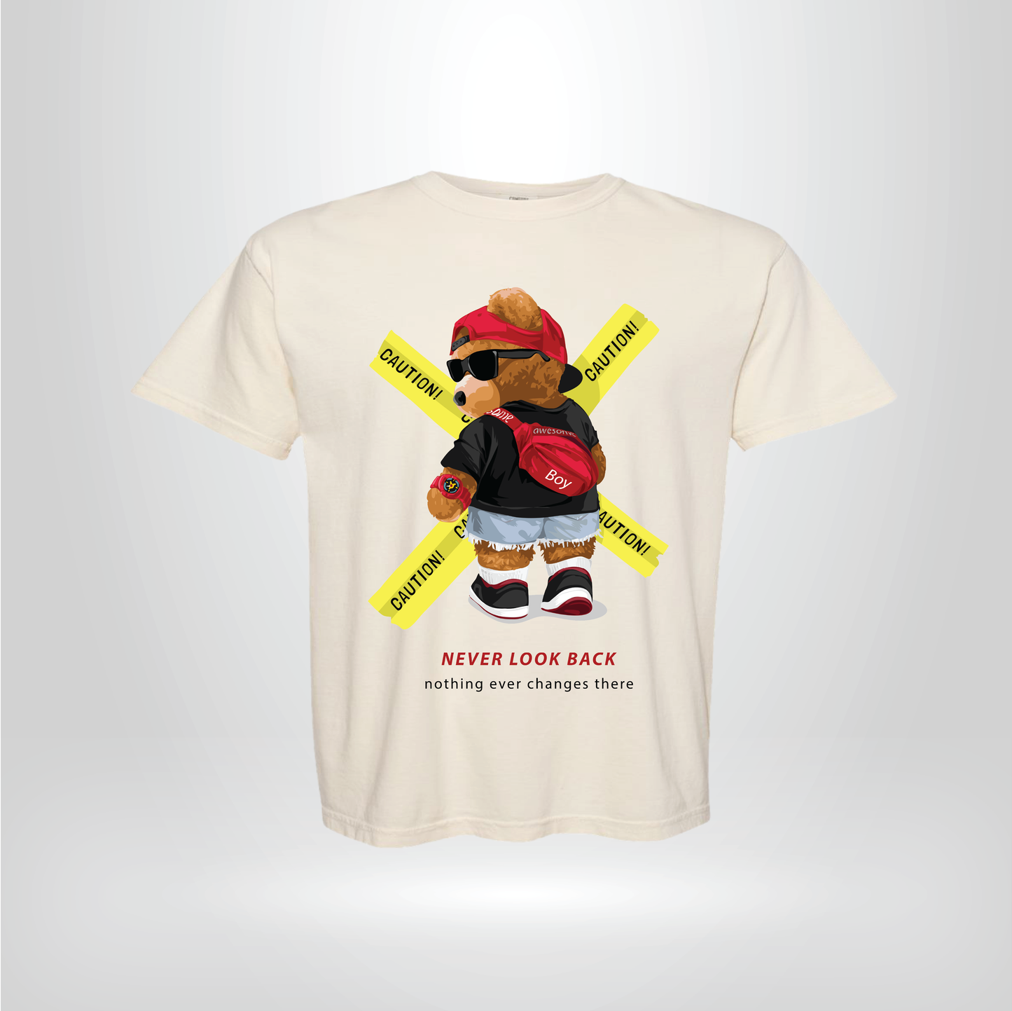 Teddy Bear Shirt – Never Look Back Graphic Tee