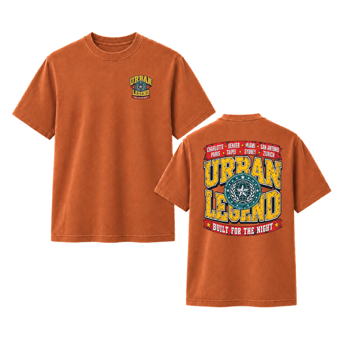 Urban Legend Built for the Night Front & Back Graphic Tee
