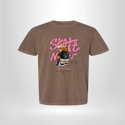 Skate Teddy Bear Shirt, Cute Streetwear Graphic Tee,Kawaii Skater Bear Gift
