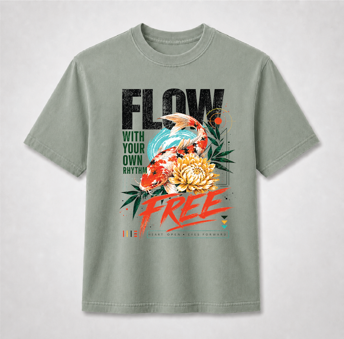 Koi Fish Graphic Tee – Flow Free Zen Shirt
