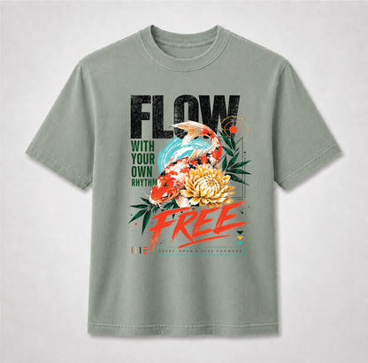 Koi Fish Graphic Tee – Flow Free Zen Shirt