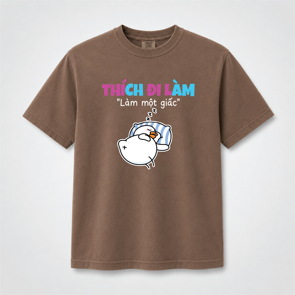 Thích Đi Làm – Làm Một Giấc Funny Sleeping Duck Graphic Tee