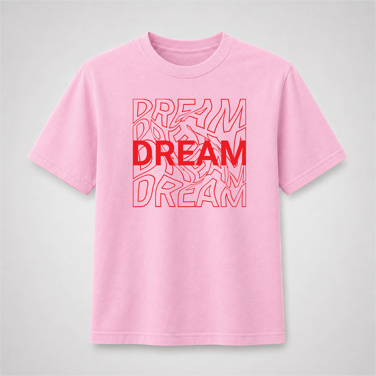 Dream Repeated Typography Minimalist Graphic Tee