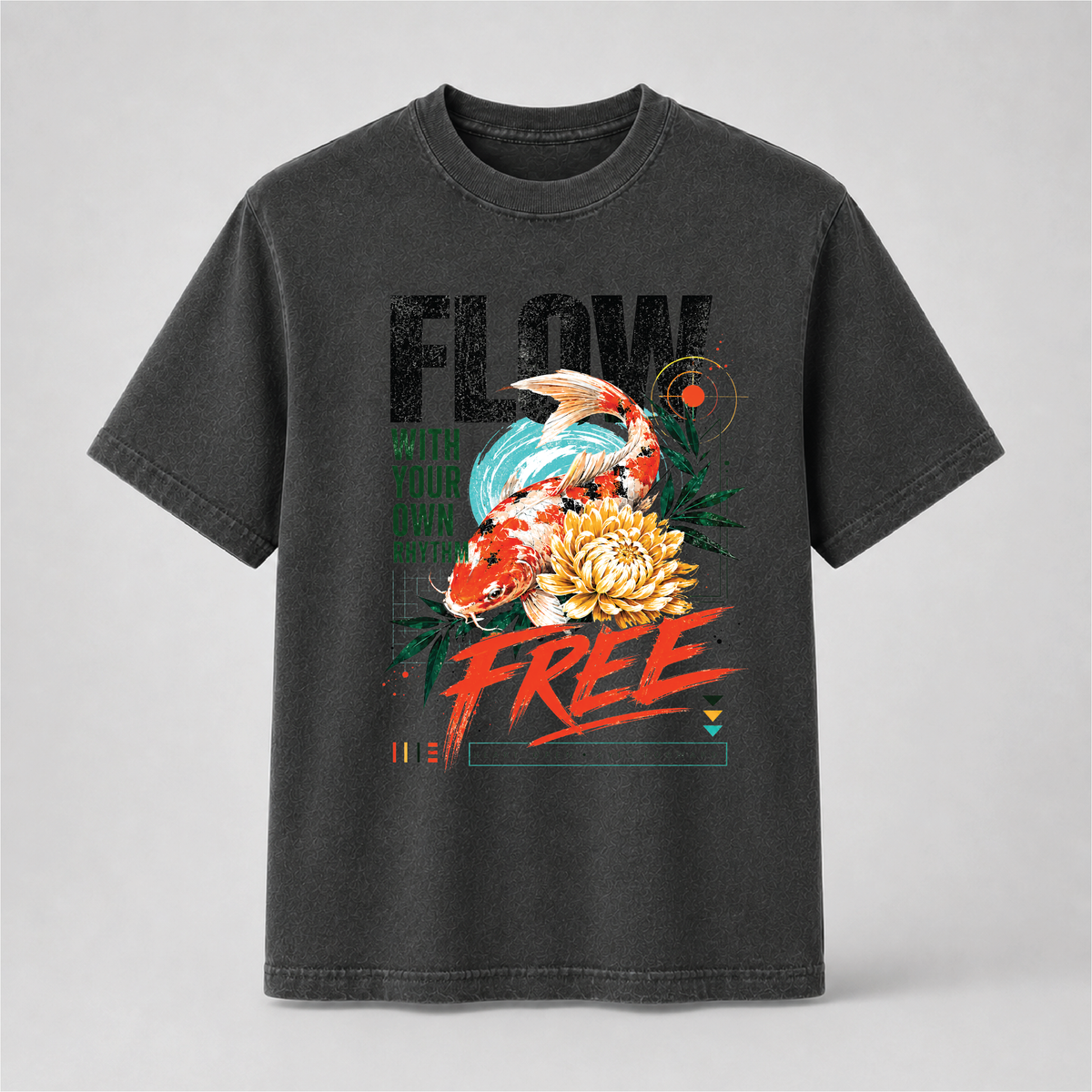 Koi Fish Graphic Tee – Flow Free Zen Shirt