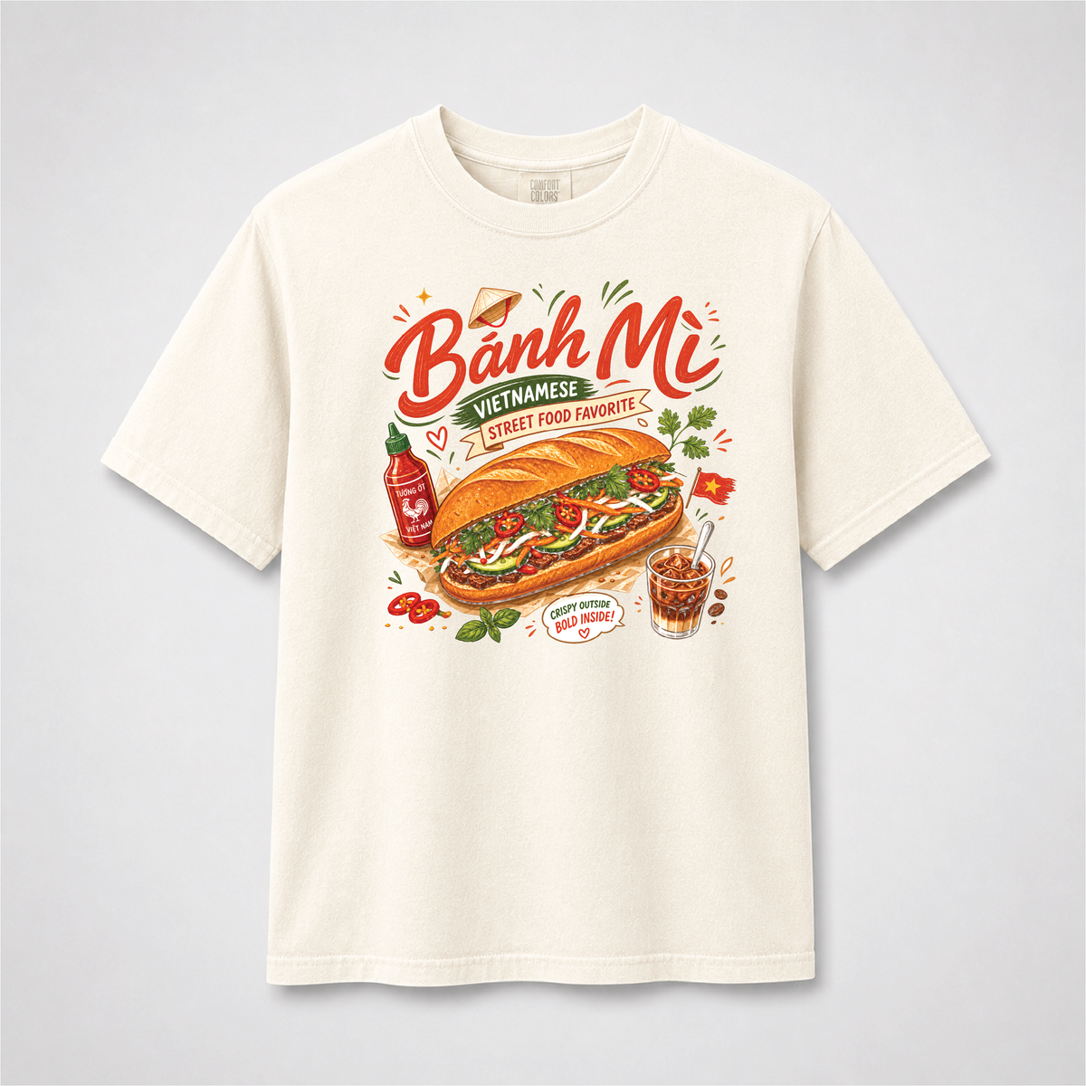 Bánh Mì Vietnamese Street Food Graphic Tee – Comfort Colors Shirt