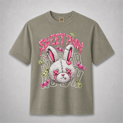 Sweet Pain Gothic Bunny T-Shirt – Creepy Cute Candy Rabbit Graphic Tee