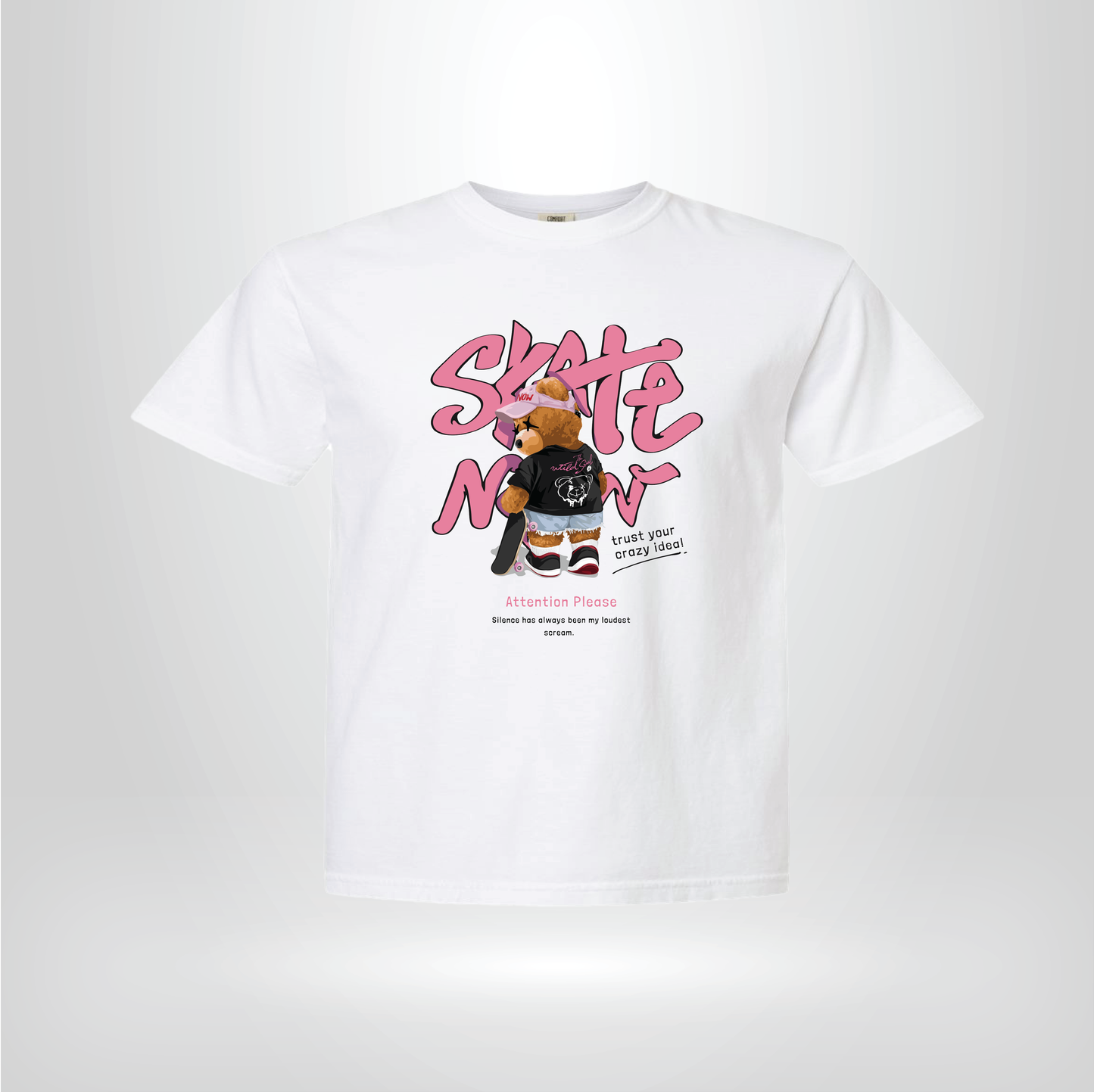 Skate Teddy Bear Shirt, Cute Streetwear Graphic Tee,Kawaii Skater Bear Gift