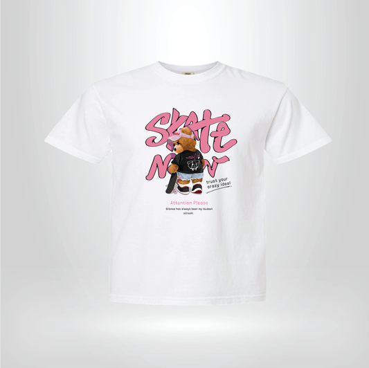 Skate Teddy Bear Shirt, Cute Streetwear Graphic Tee,Kawaii Skater Bear Gift