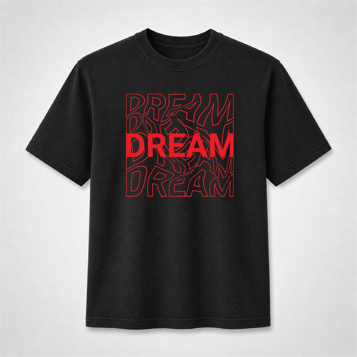 Dream Repeated Typography Minimalist Graphic Tee