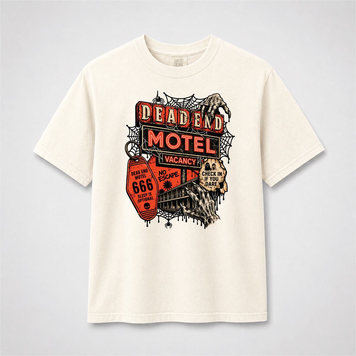 Dead End Motel Vintage Halloween Horror Graphic Tee
