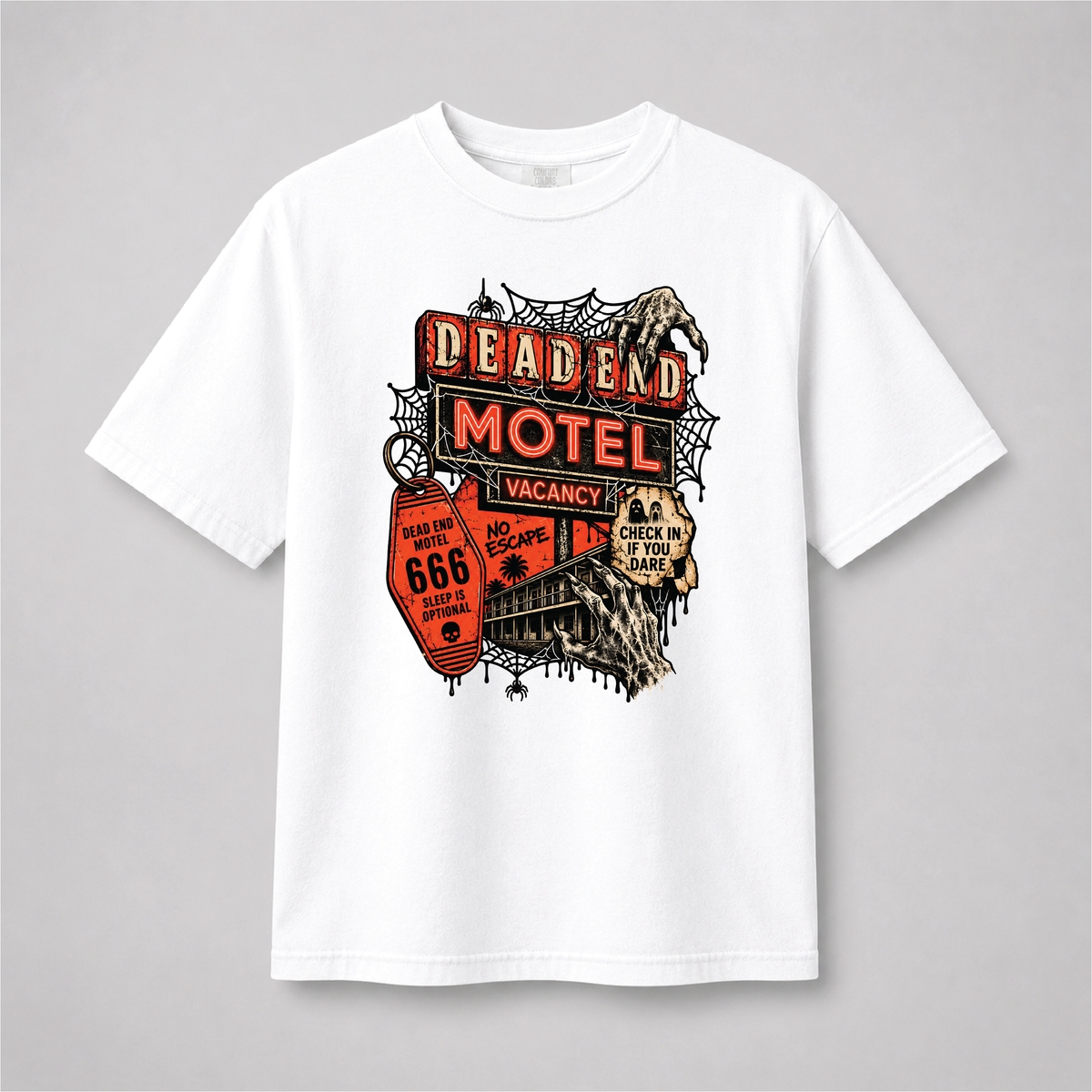 Dead End Motel Vintage Halloween Horror Graphic Tee