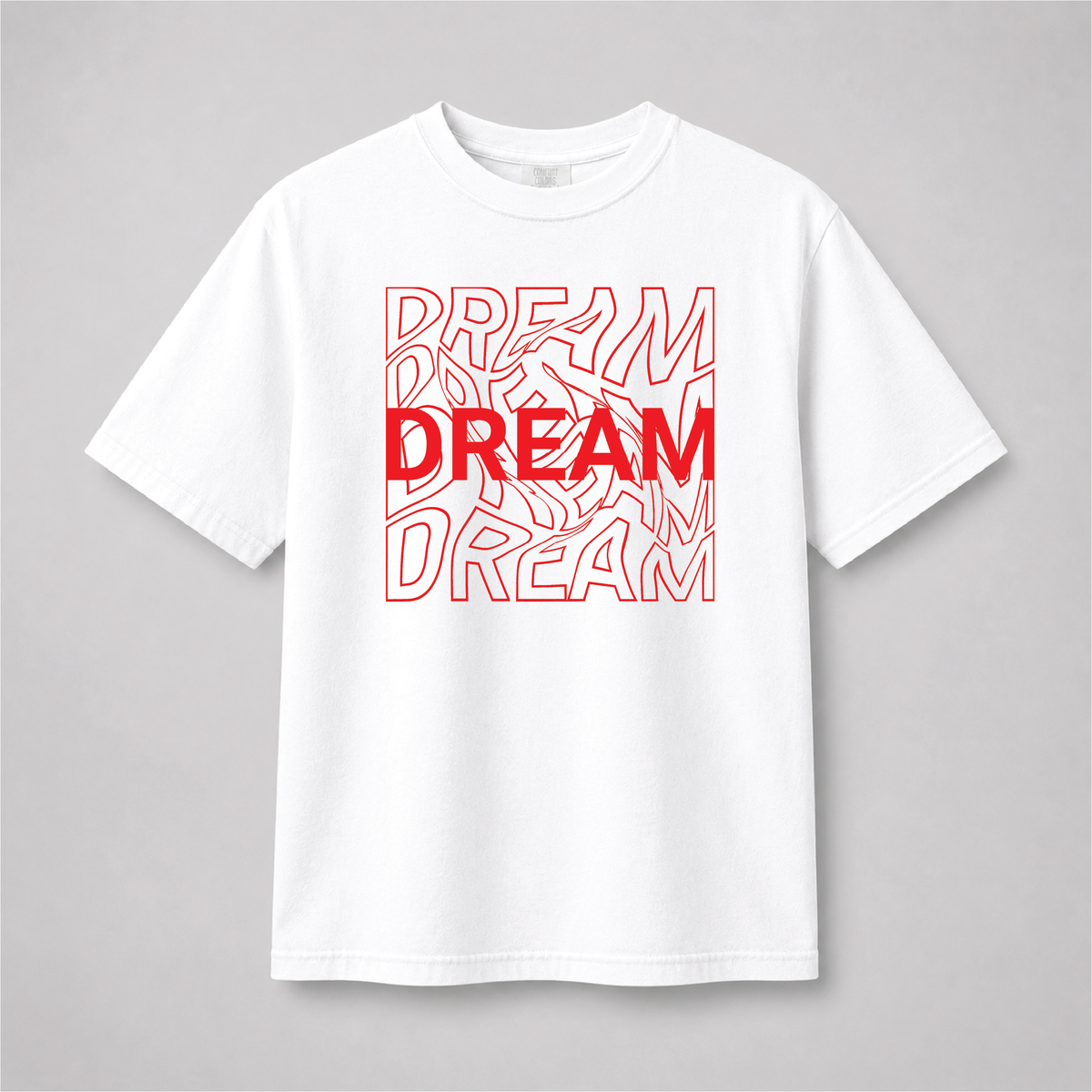 Dream Repeated Typography Minimalist Graphic Tee