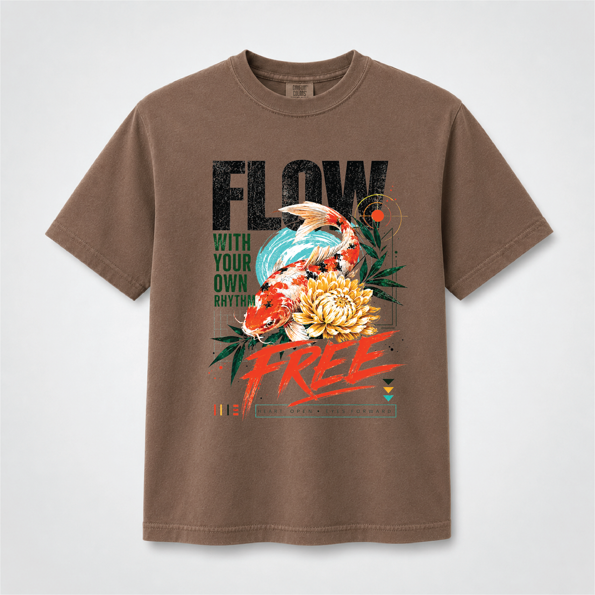 Koi Fish Graphic Tee – Flow Free Zen Shirt