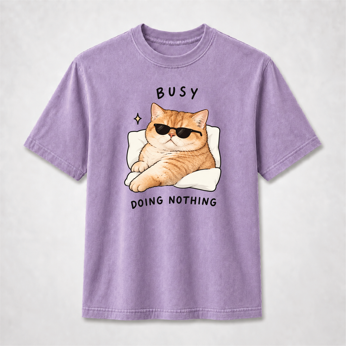 Busy Doing Nothing Funny Cat Graphic Tee