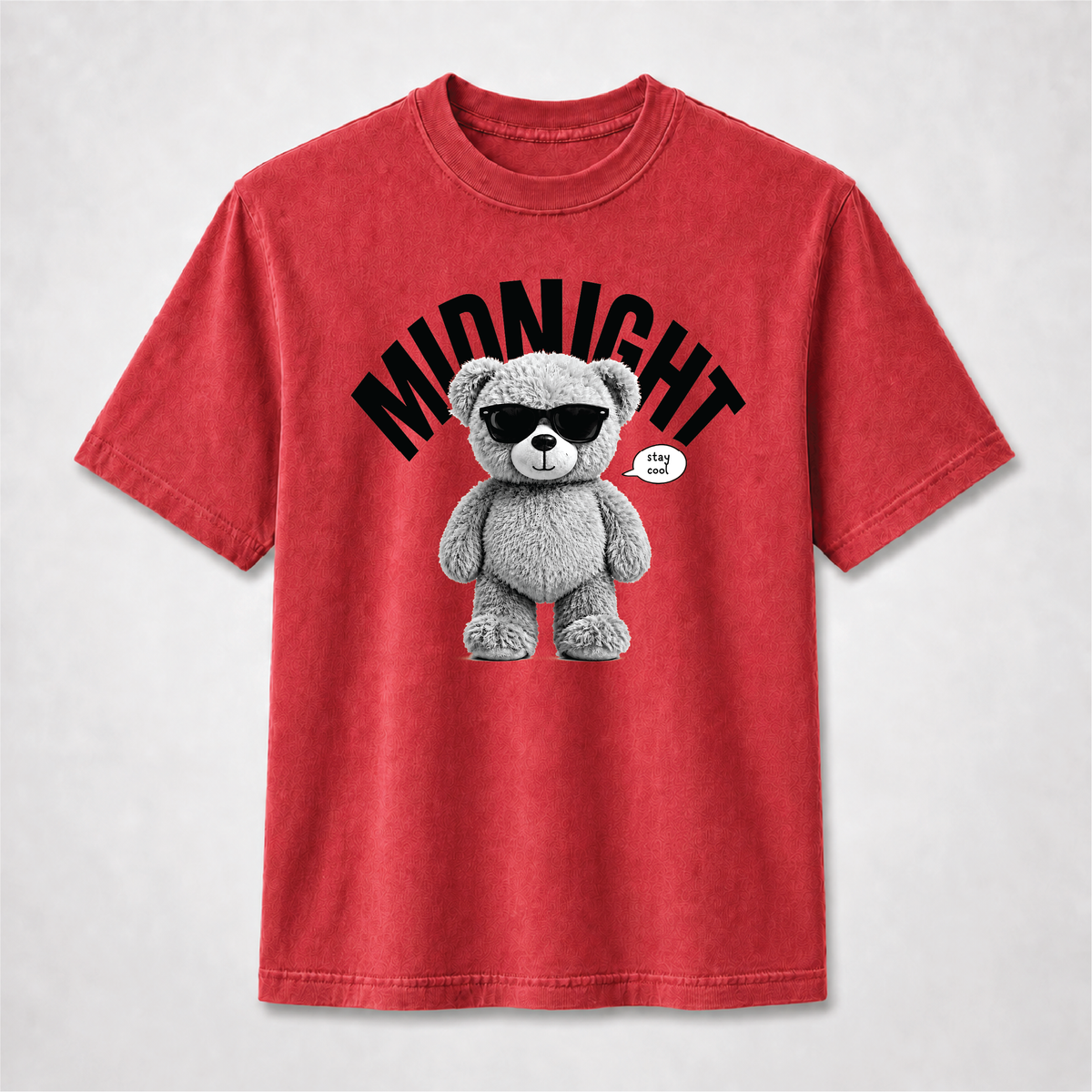 Midnight Stay Cool Teddy Bear Graphic Tee