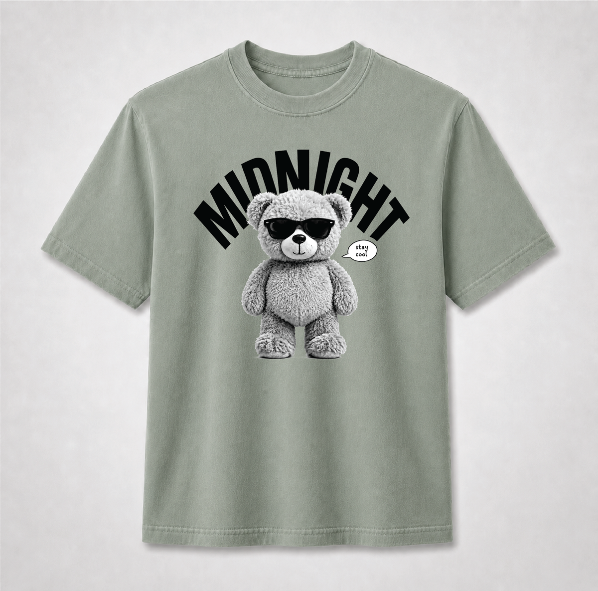 Midnight Stay Cool Teddy Bear Graphic Tee