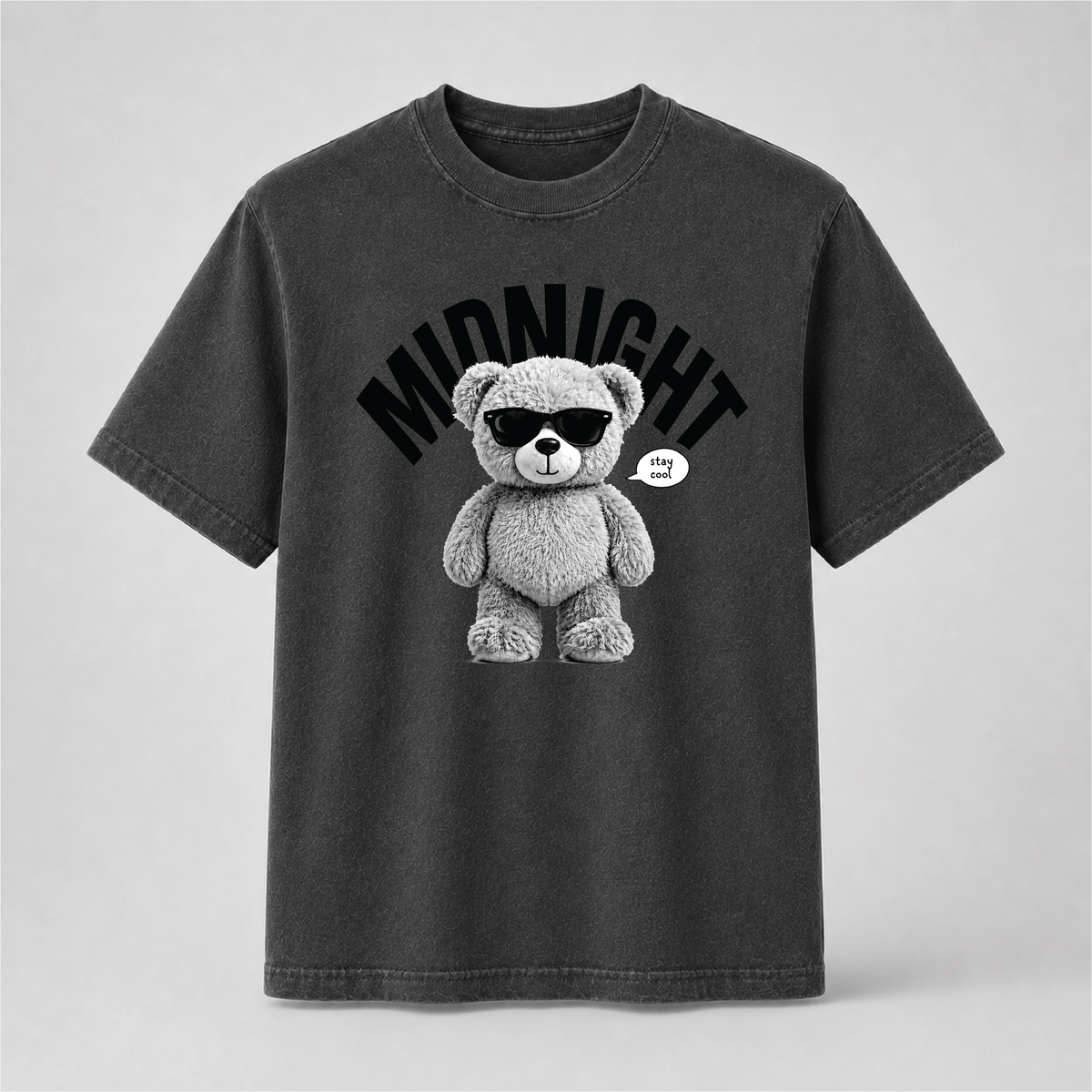 Midnight Stay Cool Teddy Bear Graphic Tee