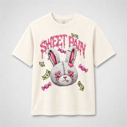 Sweet Pain Gothic Bunny T-Shirt – Creepy Cute Candy Rabbit Graphic Tee