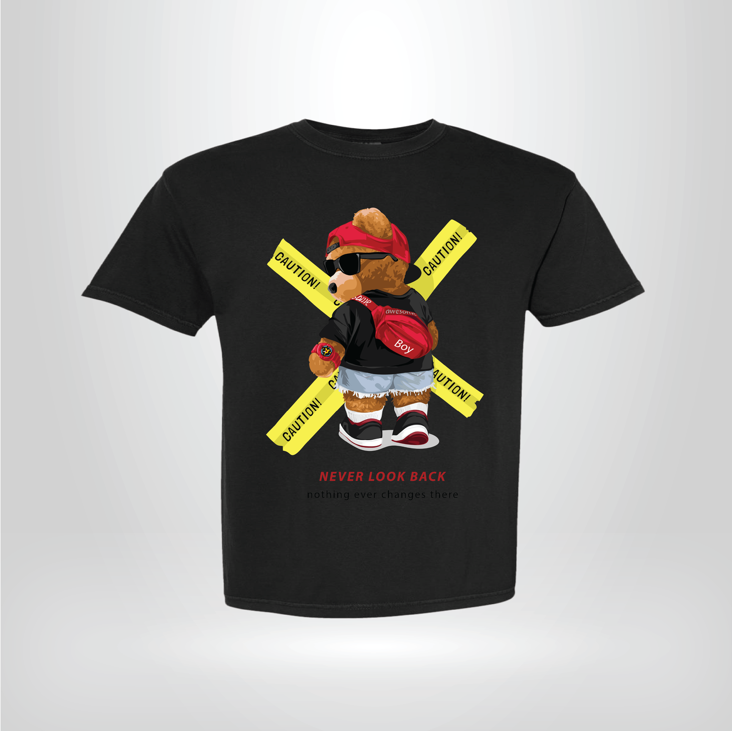 Teddy Bear Shirt – Never Look Back Graphic Tee