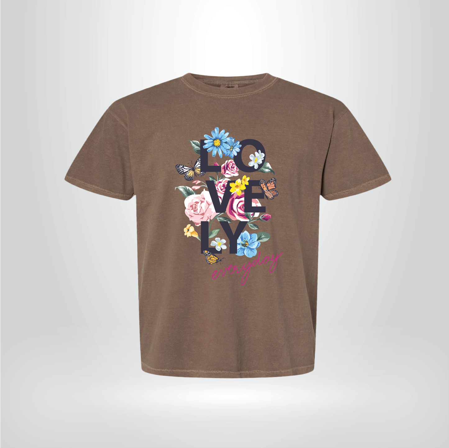 Romantic Floral “LOVE” Tee – Casual Gift for Her