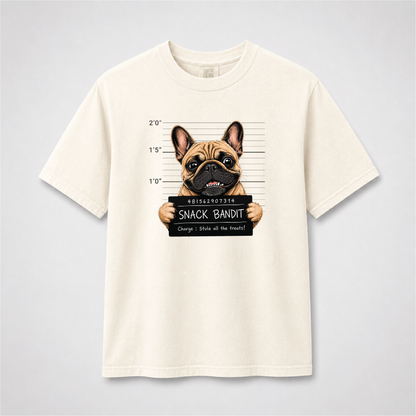 French Bulldog T-Shirt – Snack Bandit Dog Graphic Tee