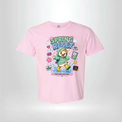 Spring Reset Duck Tee – Rainy Day Graphic Shirt