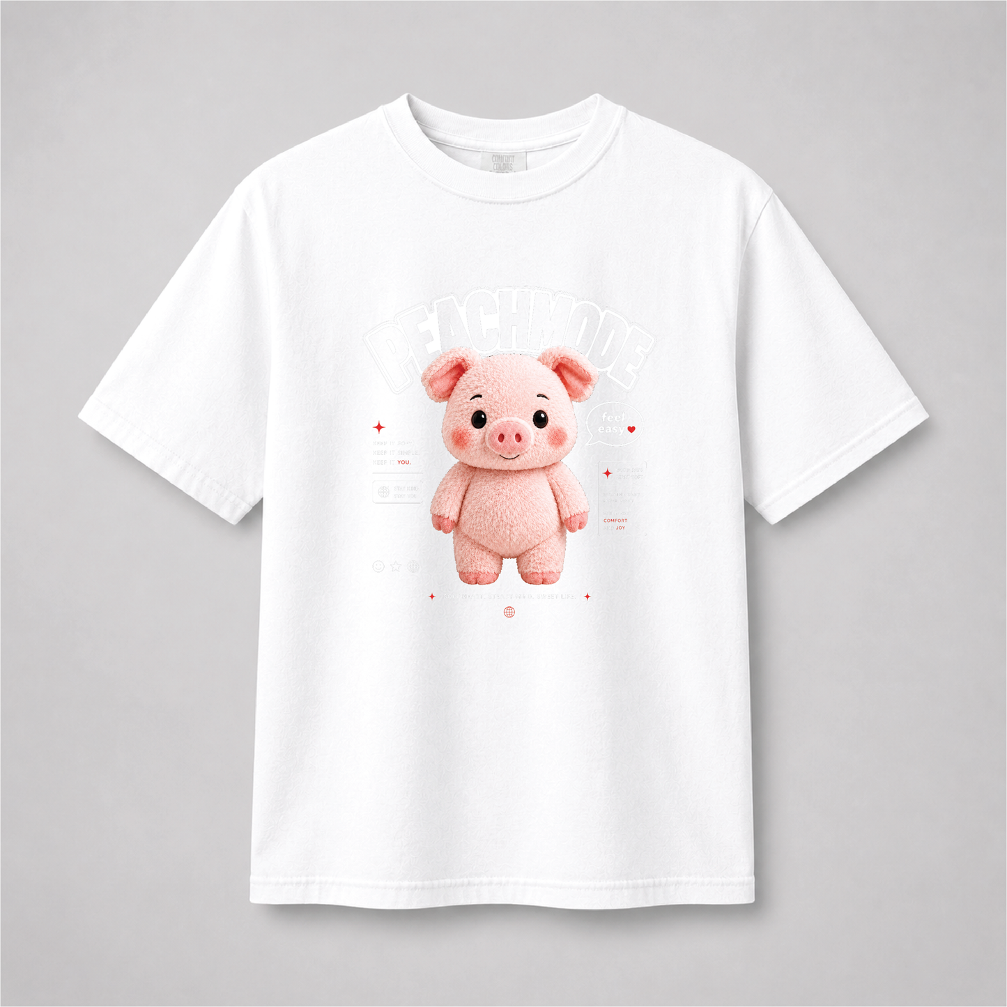 Cute Pig Peach Mode Shirt | Kawaii Self Care Graphic Tee