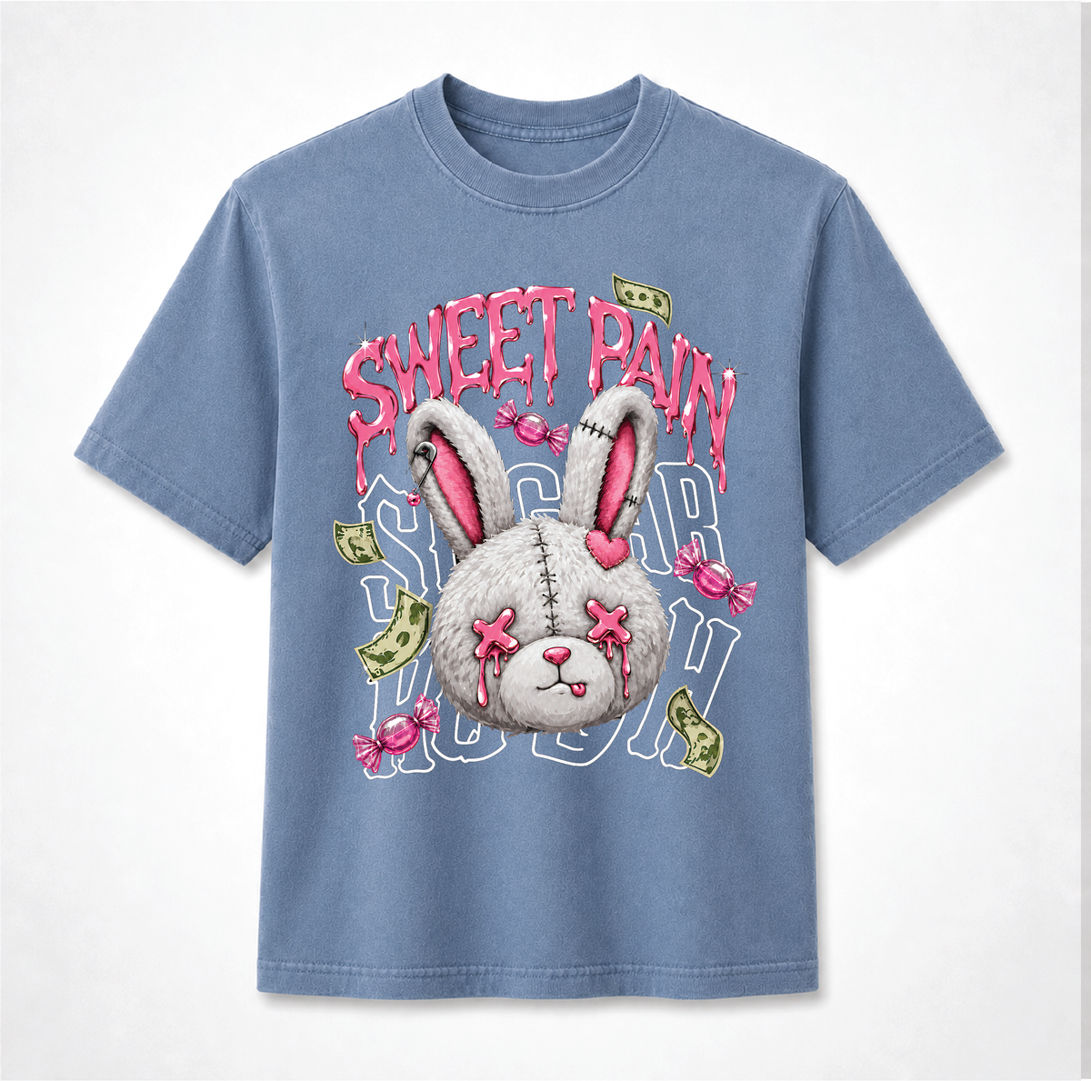 Sweet Pain Gothic Bunny T-Shirt – Creepy Cute Candy Rabbit Graphic Tee