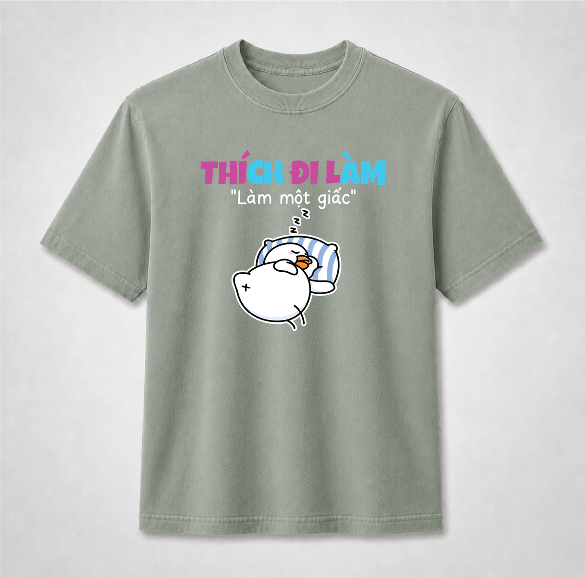 Thích Đi Làm – Làm Một Giấc Funny Sleeping Duck Graphic Tee