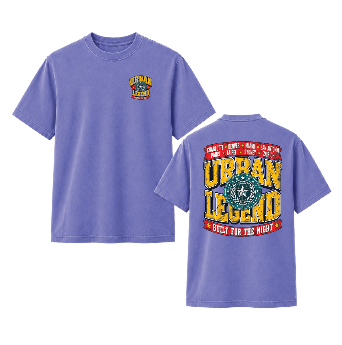 Urban Legend Built for the Night Front & Back Graphic Tee