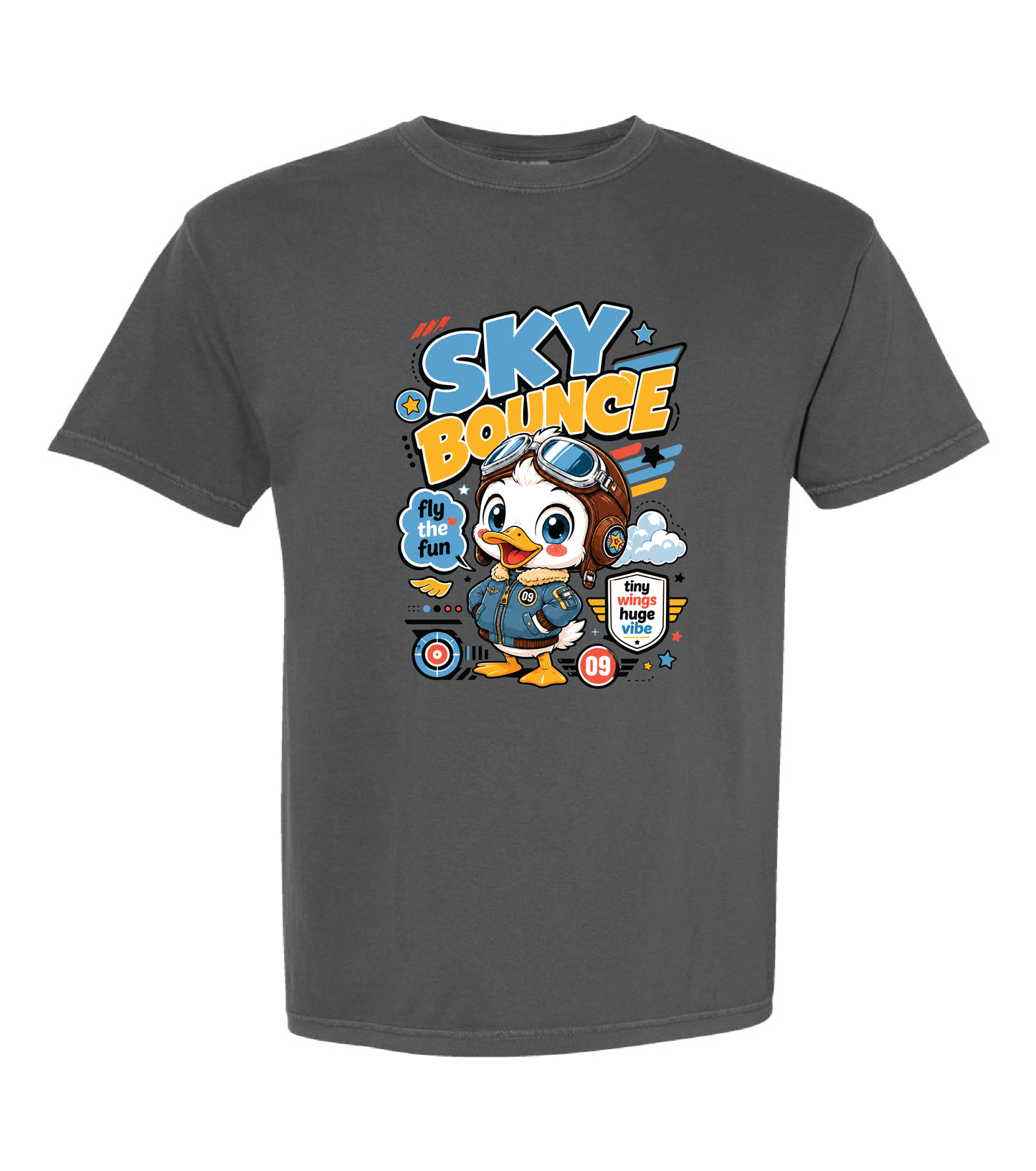 Duckling Aviator Graphic Tee Pilot Animal Gift