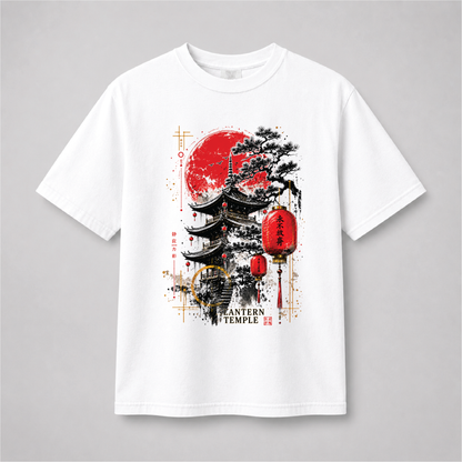 Lantern Temple Graphic T-Shirt – Asian Art Tee