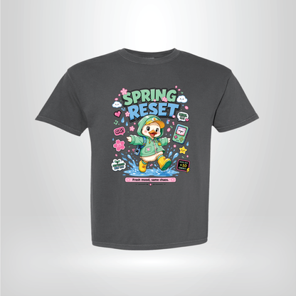 Spring Reset Duck Tee – Rainy Day Graphic Shirt